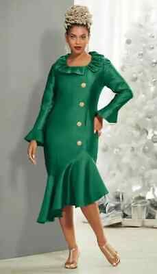 Trendy Fashion Size 14 Ashro Green Formal Wedding Dinner Party Church Amora Satin Dress, Women's Dresses Holiday Wedding A-line Midi Dress, Festive Long Sleeve Dresses With Ruffles, Festive Ruffled Long Sleeve Dress, Festive Long Sleeve Ruffled Dress, Long Sleeve Festive Wedding Midi Dress, Festive Long Sleeve Midi Wedding Dress, Festive Long Sleeve Wedding Midi Dress, Fitted Fall Midi Dress For Wedding, Long Sleeve Winter Wedding Midi Dress