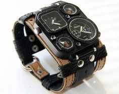 Watches For Men Unique, Nice Watch, Unique Watches, Men Bracelet, Military Watches, Leather Gifts, Women Wrist Watch