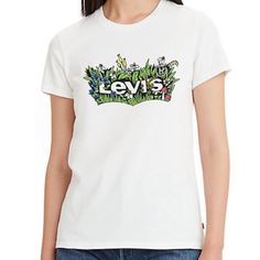 New With Tags! Iconic Levi's Style Is All Yours When You Rock This Classic Women's Floral Filled Logo Tee. Product Features Levi's Logo Graphic Crewneck Short Sleeves Fabric & Care Cotton Machine Wash Sizes Medium And Large Levi's Short Sleeve T-shirt For Spring, Spring White Letter Print Tops, White Print Tops For Spring, Spring White Print Tops, Spring White Tops With Graphic Print, Trendy Levi's T-shirt For Spring, Levi's Cotton Tops For Spring, Levi's White Relaxed Fit Top, Levi's Relaxed Fit Tops For Spring