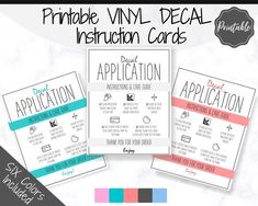 the editable vnm decal instruction cards