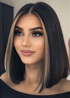 Long Bob Hairstyles For Thick Hair, Cheap Human Hair Wigs, Hair Color Underneath, Bob Hairstyles For Thick, Short Human Hair Wigs, Hair Color For Women, Long Bob Hairstyles, Long Black Hair, Hair Inspiration Color