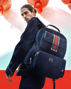 Fendi: “Equal parts cosmopolitan and convenient, discover the men’s #FendiBaguette backpack, fresh from the #FendiSS20 Resort edit – as worn by…” Backpack Lifestyle, Fendi Menswear, Fendi Backpack, Cool Backpack, Mens Bag, Trendy Backpacks, Men Fashion Show, Men Photography, Dapper Style