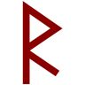 the letter k is made up of two intersecting lines, and has a red color