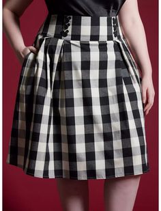 Her Universe Disney Mickey Mouse Checkered Retro Skirt Plus Size Her Universe Exclusive Starry Night Dress, Marvel Retro, Retro Cardigans, Checker Design, Culture Clothing, Retro Skirt, Skirt Plus Size, Her Universe, Flutter Dress