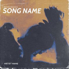 an album cover for song name with silhouettes of two birds and the words, artist name