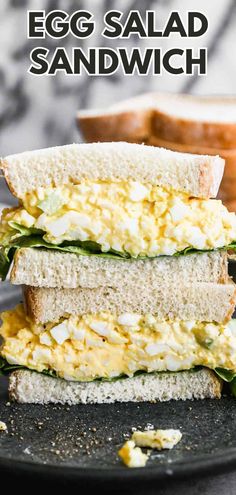 Easy egg salad sandwich on soft bread, perfect for a quick lunch, and a great way to use those Easter leftovers. The Best Egg Salad, Egg Salad Recipe Easy, Classic Egg Salad Recipe, Egg Salad Sandwich Recipe, Best Egg Salad Recipe, Egg Salad Sandwich, Easy Egg Salad, Classic Egg Salad, Spend With Pennies