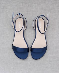 women satin sandals Dark Blue Sandals, Prom Shoes Wedges, Prom Flats, Birthday Party Princess, Heels Prom, Satin Sandals, Girls Flats, Chanel Perfume, Prom Heels