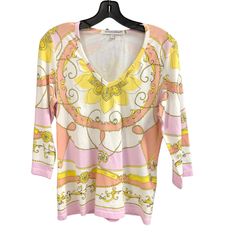 Brand: BARABAR GERWITStyle: TOP 3/4 SLEEVE Color: PINK & WHITE Size: L Other Info: BARABAR GERWIT - SKU: 321-32195-5583 CONDITION: GENTLY USED Pink Cotton Top With 3/4 Sleeves, Pink Long Sleeve T-shirt With Character Print, Pink Unicorn Print Long Sleeve Top, Pink Relaxed Fit Top With 3/4 Sleeves, Pink Flamingo Print Short Sleeve T-shirt, Scarf Belt, Handbag Shoes, Clutch Wallet, White Tops