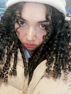 #cold #cute #beanie #curlyhairstyles Dreadlocks, Hair Styles, Beauty