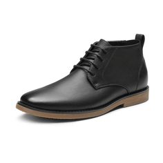 PRICES MAY VARY. Soft PU Upper:These men’s Chukka boots feature a smooth upper that is crease-resistant,making it effortless to maintain for a fresh look every time. Lasting Comfort:Lined with a resilient PU-covered sponge insole that absorbs shock,these boots ensure every step is supported and cushioned. Lightweight & Flexible:A lightweight EVA midsole keeps you walking with ease and greater flexibility without feeling weighed down. Durable Outsole:Set on a textured TPR outsole with a 0.98-inch Classic Lace-up Slip-resistant Boots, Casual Ankle Waterproof Boots For Business, Casual Waterproof Ankle Boots For Business, Casual Business Winter Boots, Waterproof Business Boots With Round Toe, Casual Moc Toe Boots For Business Casual, Casual Lace-up Chukka Boots For Business Casual, Business Casual Winter Boots With Round Toe, Business Casual Round Toe Boots For Winter