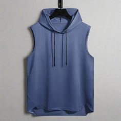 Level Up Your Workout Gear: Quick-Dry Sleeveless Hoodie Take your workouts to the next level with this functional and stylish sleeveless hoodie. Featuring a quick-dry polyester blend, it keeps you cool and dry during even the most intense activities. Performance-Ready: The quick-dry fabric wicks away moisture and dries fast, keeping you comfortable during exercise. Unrestricted Movement: The sleeveless design allows for full range of motion, perfect for any workout. Hooded Style: The attached ho Sleeveless Hoodie, Active Hoodie, Mens Accessories Fashion, Bahrain, Range Of Motion, Workout Gear, British Indian, Grey Hoodie, Kuwait