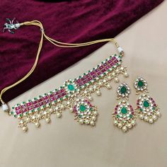 Very beautiful handmade rajwari necklace set which add extra glow in you look. Heavy Kundan Choker Necklace, Kundan Choker Necklace For Diwali, Heavy Kundan Choker Necklace For Festive Season, Diwali Kundan Choker With Tilla, Heavy Kundan Choker For Festive Occasions, Diwali Kundan Choker Necklace, Festive Kundan Bridal Choker Necklace, Temple Jewelry Kundan Chandbali Choker, Gold Kundan Choker With Gota Work