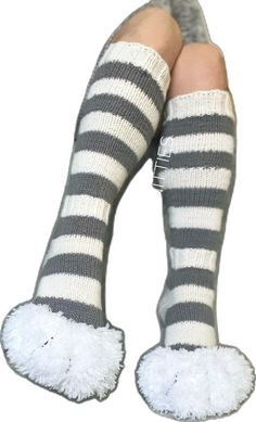 Winter Striped Knee-high Socks For Stocking Stuffers, Striped Socks For Winter Stocking Stuffer, Striped Socks For Stocking Stuffers In Winter, Striped Knee-high Winter Socks, Knee-high Striped Winter Socks, Paws Socks, Bunny Cosplay, Cat's Paw, Knitted Cat