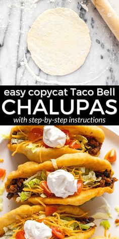 taco bell chalupas with step by step instructions