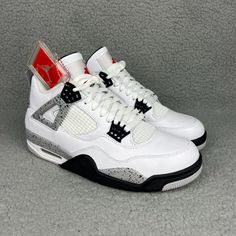 Item: Nike Air Jordan 4 Retro Og - White/Cement Size: Men's 8.5 Year: 2016 Condition: Brand New, Never Worn, With Original Box, And Accessories - Shipped Through Usps With Tracking Confirmation - Handling Time 1-2 Business Day - Feel Free To Ask Any Questions You May Have - Everything Is 100% Authentic Jordan 4 White Cement, Casual Shoes Women Sneakers, Jordan 4 White, Jordan 4’s, Nike Air Jordan 4 Retro, Pretty Sneakers, Nike Air Jordan 4, Jordan Shoes Girls, Jordan Shoes Retro