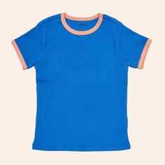 Made from super soft organic cotton rib, the Anaheim tee is our favorite basic tee for spring. The textured fabric feels luxurious and the contrast bindings give a nod to retro sportswear. With a bit more style than a basic tee, prepare to stand out on the playground. 95% Organic Cotton/5% Spandex Common Courtesy, Retro Sportswear, Casual Design, Fashion Plates, Sustainable Fabrics, Basic Tee, Textured Fabric, Anaheim, Easy Wear