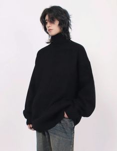 Embrace the cozy embrace of our Turtleneck Drop Shoulder Oversized Sweater, a staple piece combining relaxed vibes with a sophisticated edge.
Crafted with a focus on texture and a versatile American style, this sweater boasts a high, foldable turtleneck and a loose, draping fit for ultimate comfort. The knit fabric offers a soft hand-feel that entices you to wear it on repeat, whether you're lounging at home or out for a casual meet-up.
Pair it with your favorite jeans for a casual day out, or throw it over chinos for a relaxed professional look. Its ease of styling makes it an essential addition to your wardrobe, ready for any setting that calls for a touch of laid-back sophistication.
Product specifications:Material: 100% PolyesterFit: Oversized with drop shouldersCollar: High, foldable Turtle Neck Art Reference, Casual Day Outfits Men, Big Turtleneck Sweater, Black Oversized Sweater Outfit, Loose Clothes Outfits, Cozy Men Outfit, Man In Turtleneck, Cozy Outfit Men, Turtle Neck Outfit Men