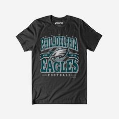 Tired of having to answer questions like, “Who’s your favorite team?” Here’s a shirt that will answer them for you. Show off your fandom and celebrate your team’s decades-spanning awesomeness with the Philadelphia Eagles Established Banner T-Shirt. This top features a design that showcases your all-important team colors and a bold team logo display across the chest, meaning this tshirt will prove your unmatched dedication to the Philadelphia Eagles when you’re at the game or watching at home wit Philadelphia Eagles Colors, Philadelphia Eagles Shirts, Eagles Shirt, Logo Display, Team T Shirts, Team Shirts, Team Names, Philadelphia Eagles, Look At You