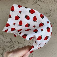 This Head Scarf Headband Will Save Your Day! This head scarf features an adorable strawberry print. Head scarf is perfect for all those sunny days by the pool or chillin' at the park. Features lots of vibrant colored strawberries with a BEIGE background. This is 100% cotton fabric as well. This is a design that you will not see anywhere else. If you love the head scarf trend like we do, this was made for you. Decided to put our spin on it and add the scarf to a comfortable and flexible plastic h Triangle Head, Scarf Trends, Head Scarves, Hair Accessories Boho, Plastic Headband, Baby Hairs, Boho Headband, Strawberry Print, Messy Hair