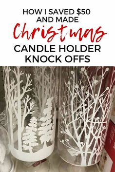 Cricut Candles, Cricut Projects Christmas, Christmas Candle Jars, Christmas Candles Diy, Cricut Christmas Ideas, Christmas Craft Ideas, Christmas Vases, Idee Cricut, Silhouette Christmas