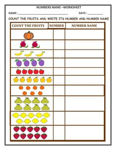 a worksheet with fruits and vegetables on it