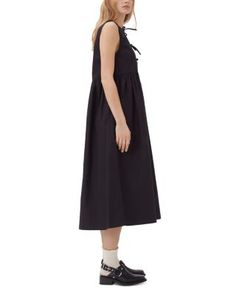 Ganni Black Cotton Poplin Midi Dress Black Midi Dress, Cotton Poplin, Black Cotton, Pick Up, In Store, Black Dress, Buy Online, Midi Dress, Free Shipping