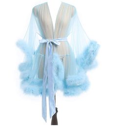 Sexy tulle robe with flirty marabou fur edge. Perfect for any special occasion such as prom, honey moon, Cocktail, Birthday, Photo Shoot, Masquerade Dancing Party, Anniversary, Engagement, Pageant, and more. Tulle, Fur, Satin Sash Length approx 34 inches Size S - suitable for size 0-6 Size M - suitable for size 8-14 Size L - suitable for size 16 - 20 Due to nature of the fur edge, some fur may fall off, however it will not affect the look. Turn around time around 1-2 weeks. Moon Cocktail, Cinderella Ball, Fancy Robes, Dancing Party, Sheer Robe, Honey Moon, Lingerie Party, Satin Sash, Ball Gowns Evening