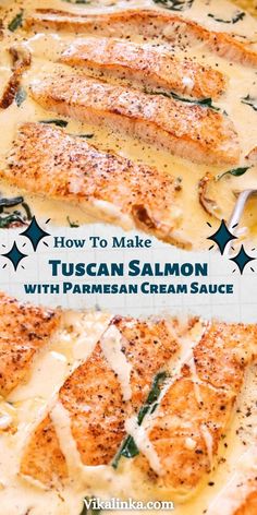 how to make tuscan salmon with parmesan cream sauce