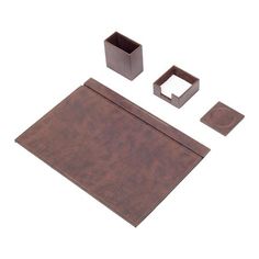 an assortment of wooden objects including square, rectangular and rectangle shaped items on a white background