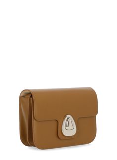 100% Cow leather Gold Calf Leather Bags With Turn-lock Closure, Luxury Beige Shoulder Bag With Turn-lock Closure, Designer Pouch Flap Bag With Gold-tone Hardware, Luxury Saddle Bag With Turn-lock Closure, Elegant Leather Flap Bag With Turn-lock Closure, Luxury Beige Saddle Bag For Formal Events, Luxury Brown Saddle Bag With Turn-lock Closure, Brown Leather Shoulder Bag With Turn-lock Closure, Luxury Calf Leather Shoulder Bag With Turn-lock Closure