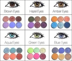 Extreme Make-up, Eye Color Chart, Hazel Eye Makeup, Trendy Eyeshadow, Aqua Eyes, Amber Eyes, Makeup Tutorial Eyeshadow, Eye Makeup Ideas, Trendy Makeup