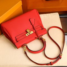 Free U.S. shipping. Style: Commuting , color:Red, suite for season：Spring, Summer, Autumn, Winter ，Anniversary, Going out, Material Genuine Leather, Red Leather Handbags Satchel Bags Designer Large Capacity Red Shoulder Bag, Designer Red Shoulder Bag With Large Capacity, Designer Rectangular Bags With Hasp Closure, Elegant Red Bags With Lock, Luxury Red Handheld Box Bag, Designer Red Satchel Box Bag, Designer Red Box Bag With Handles, Designer Shoulder Bag With Hasp Closure For Daily Use, Designer Top Handle Bag With Hasp Closure