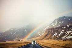 Nature has a way of turning stormy weather into beauty, and these rainbow pictures prove it. The sky transforms into a colorful masterpiece, inspiring photographers everywhere. Save this pin for your next photo adventure! European Road Trip, Iceland Itinerary, Road Trip Car, In Car, Best Places To Travel, Plan Your Trip, Solo Travel