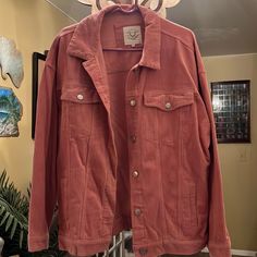 Beautiful New Fantastic Fawn Mauve Color Corduroy Jacket. 100% Cotton Size Large (Fits Xl) Spring Corduroy Utility Jacket With Long Sleeves, Long Sleeve Corduroy Utility Jacket For Spring, Casual Spring Utility Jacket With Corduroy Collar, Spring Long Sleeve Corduroy Utility Jacket, Corduroy Utility Jacket With Long Sleeves For Spring, Casual Corduroy Utility Jacket For Spring, Mauve Color, Corduroy Jacket, Jackets & Coats