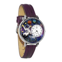 Our NEW Astronaut Watch is simply out of this world, and makes the perfect gift for future and current Aerospace Engineers, Space-X Geeks and NASA types, Astronomers, and any lover of outer space! Made in the USA by our team of artists using handcrafted miniatures, our Astronaut Watch features a an American Astronaut on a spacewalk literally reaching for the stars within a glittery universe with planets, all atop a Space Station background. The perfect way to make a statement and express your love of the cosmos! Astronomical Aesthetic, Station Background, Colorful Watches, Gift Logo, Whimsical Gifts, Logo Gifts, Reaching For The Stars, Complimentary Colors, Space Station