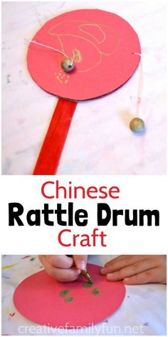 chinese rattle drum craft for kids to make