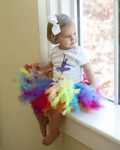 Rainbow Brite Sewn PettiTutu Diy Rainbow Tutu, Spring Princess Tutu Dress In Rainbow Colors, Rainbow Halloween Costume, Petti Skirt, Multicolor Princess Tutu Dress For Dress-up, Playful Rainbow Tutu Dress For Dress-up, Bright Skirt, First Birthday Tutu, Pageant Girls