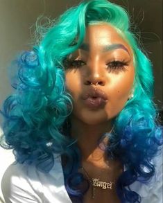 Half N Half Hair Color, Hair Color Combos, Character Hair, Creative Hair Color, Birthday Inspo