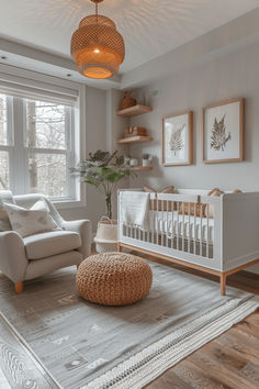 40 Minimalist Neutral Nursery Themes for a Scandinavian Baby Room Nursery Room Minimalist, Neutral Theme Nursery, Neutral Baby Girl Room, Joanna Gaines Nursery Ideas, Neutral Grey Nursery, Minimalistic Nursery Ideas, Neutral Color Nursery Ideas, Neutral Childrens Bedroom, Nuetral Baby Room