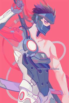 Overwatch - Robo Genji Blackwatch Genji, Anime Character