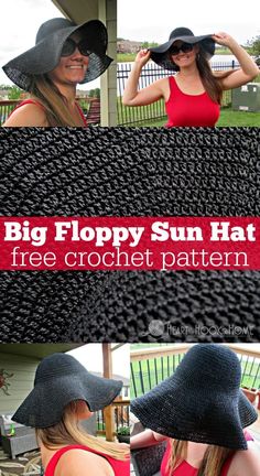 the big floppy sun hat is free crochet pattern