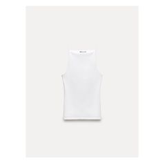 SLIM FIT - HIGH NECK - REGULAR LENGTHHigh neck top made of a cotton blend. Summer Cami Tops With Minimal Stretch, White Tank Top From Zara, Casual Tank Tops By Zara, Basic White Cami Top, Chic Zara Tops For Everyday, Zara Chic Everyday Tops, Chic Everyday Zara Tops, Trendy Zara Cami Top, Zara Stretch Cami Top