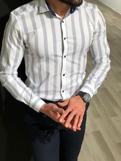 Mens Business Casual Outfits, Formal Men Outfit, Mens Casual Outfits Summer, Men Fashion Casual Shirts, Formal Mens Fashion, Mens Fashion Smart, Mens Casual Dress Outfits, Slim Fit Dress Shirts, Fashion Suits For Men