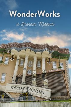 the front cover of wonder works in branon, missouri with an image of a building