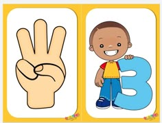 an image of a hand with the letter b on it and a child's hand holding