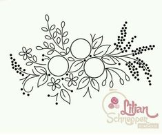 a drawing of flowers and leaves on a white background with the words lular scribbler