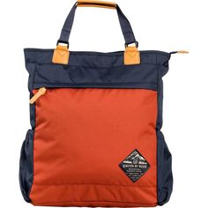 United by Blue - Summit Convertible Tote - Women's - Navy/Rust Navy Blue Bag, United By Blue, Bottle Sleeves, Red Tote, Convertible Backpack, Backpacking Packing, Gucci Handbags, Perfect Bag, Laptop Backpack