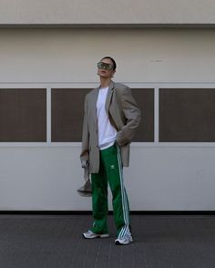 Summer 2024 Style Trend, Trackpant Outfit, Green Pants Outfit