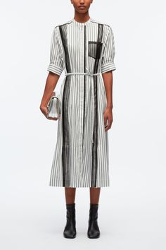 Spring Striped Shirt Dress For Formal Occasions, Striped Shirt Dress For Spring Formal, Striped Shirt Dress For Spring Formal Occasions, Striped Shirt Dress For Spring Formal Events, Spring Striped Formal Dress, Striped Spring Dress For Formal Occasions, Spring Formal Striped Dress, Dress With Organza, Organza Overlay