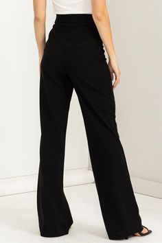 Look no further for a sizzling new look – our "Chic Flair" Cinched Tie Flared Pants are your answer to elevated style. With a high-rise silhouette and a cinched tie waist, these pants boast a fusion of fashion and function that embraces your curves in a flattering, hip-hugging fit. The flared-cut legs add a timeless trendy touch that remains in vogue throughout the seasons, making these pants a versatile addition to your fashion repertoire. Designed for casual elegance, the solid print and tie f Romper And Jacket, High Waisted Flares, New Pant, Knitted Coat, Flared Pants, Kimono Dress, Sheer Fabric, Small Chest, Cardigan Tops